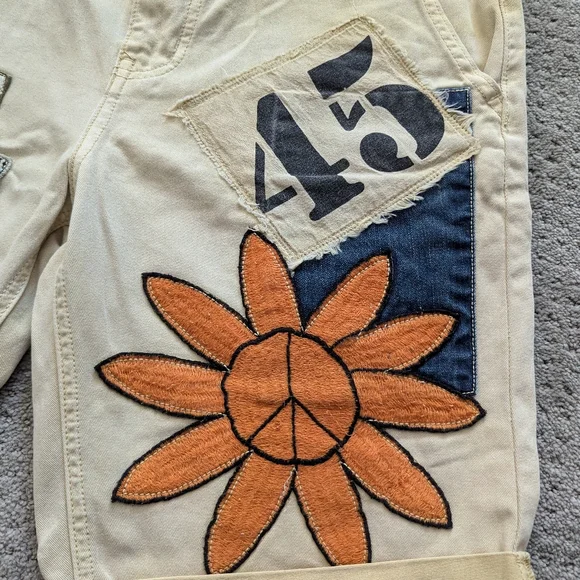 SUN + STONE Ouigi Theodore Shorts with Tiger and Sunflower design Size 30 - Picture 3 of 6